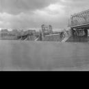 Zniszczony przez wycofujących się Rosjan most Kierbedzia 1915